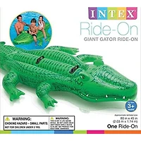 Intex Giant Gator Ride-On for Kids, Age 3+, Inflatable Pool Float, 45” x 80”