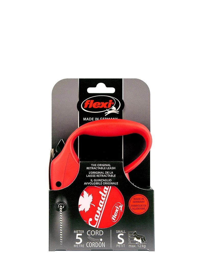 Flexi Moyen Canada Feuille d'Érable 5m Cordon Laisse Rétractable pour Chien