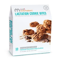 Bouchées de biscuits à la lactation aux pépites de chocolat Milkmakers, 10 unités Cookies de lactation