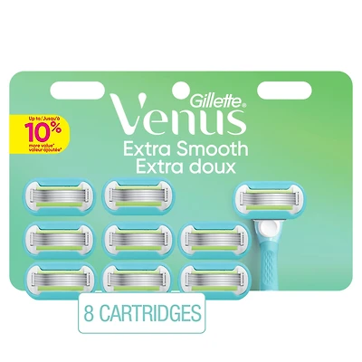 Cartouches de rechange de rasoir Gillette Venus Extra doux pour femmes, cartouches de rechange à 5 lames 8CT