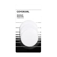 COVERGIRL Makeup Masters Powder Puffs, absorbs oils, soft, velvety puff, works well with foundation and powders, 100% Cruelty-Free, Absorbs oils