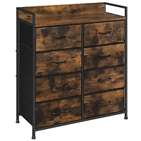 SONGMICS HOME Drawer Dresser, Closet Storage Dresser, Chest of Drawers, 8 Fabric Drawers and Metal Frame with Handles
