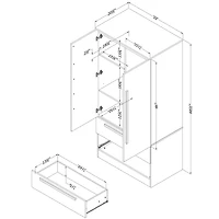 Haven 2-Door Armoire with Drawers
