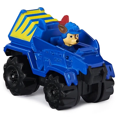 PAW Patrol, Véhicule Chase en métal moulé True Metal à collectionner, Série Dino Rescue à l'échelle 1:55