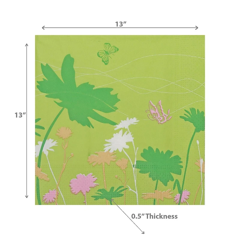 20 Pack Luncheon 3 Ply Ply Summer Field Flowers - Ensemble De 6
