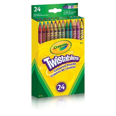 24 crayons de couleur effaçables Twistables 24 crayon de couleur Twistables