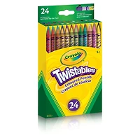 Crayola Twistables Coloured Pencils, 24 Count, 24 Twistable Coloured Pencils
