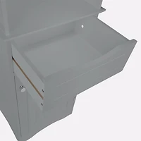 Ashland Collection Maison RiverRidge® Grande armoire à linge, 16,54 po. (larg) x 60,04 po. (haut) x 13,39 po. (prof), gris