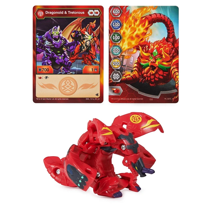 Bakugan Legends, Dragonoid X Tretorous, Figurine articulée de 5,1 cm et cartes à collectionner, jouets pour garçons à partir de 6 ans