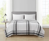 Mainstays Grey Plaid Comforter Double/Queen