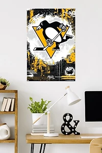 NHL Pittsburgh Penguins - Maximalist Logo 23 Wall Poster, 22.375" x 34"