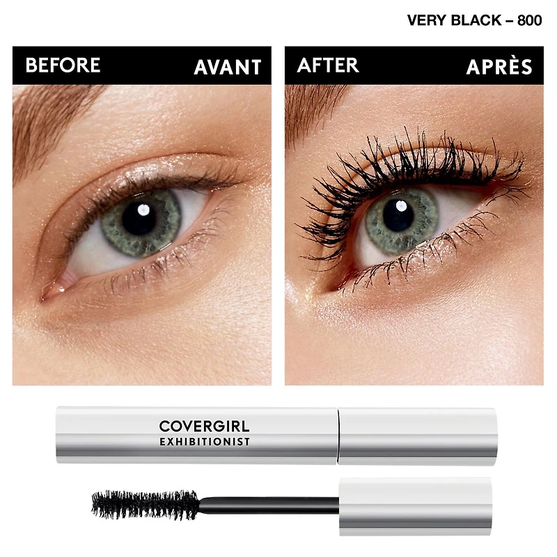 COVERGIRL Mascara Exhibitionist, Volumisant, Glisse facilement, Ne coule pas, 100% Sans Cruauté