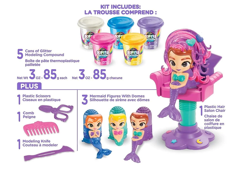 SofteeDough Sparkling Mermaid Stylin' Salon