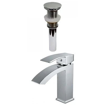 American Imaginations AI-29502  Ensemble de robinet en laiton sans plomb approuvé par CUPC à 1 trou de couleur chrome - Drain incl.