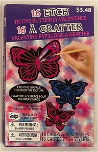 Mello Smello 16CT À Gratter Valentins Papillons À Gratter