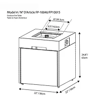 Table de foyer au propane en aluminium Pebble