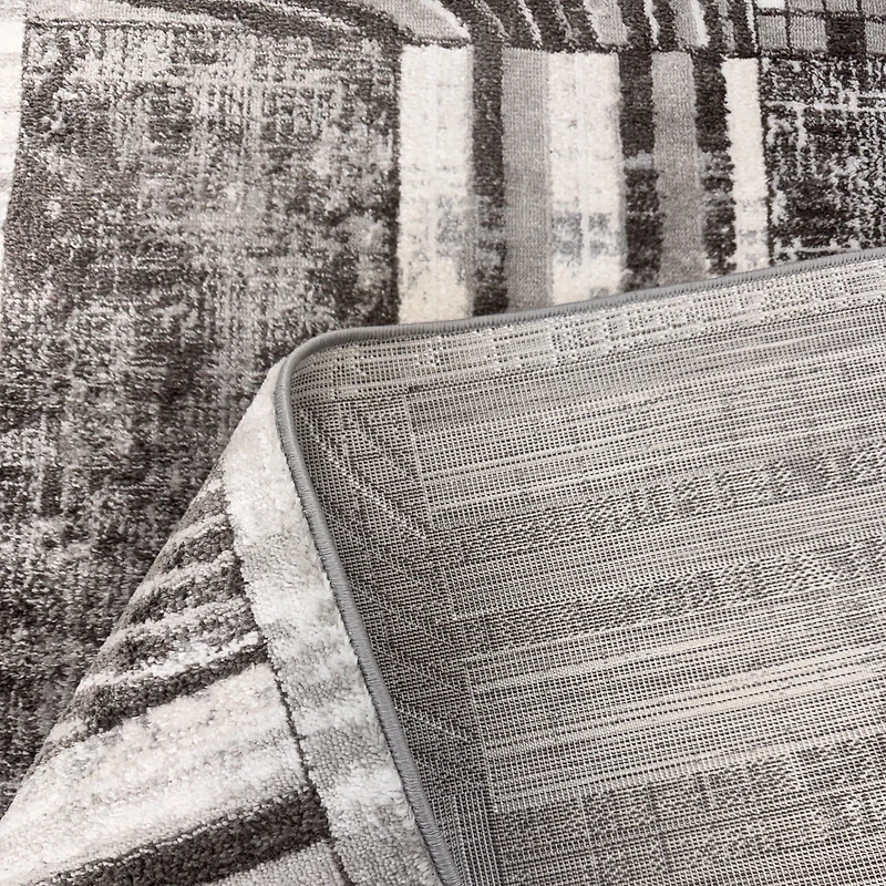 Rug Branch Cadence Abstract Indoor Area Rug, Beige Cream, Modern - Living Room, Bedroom, Dining Room, and Kitchen