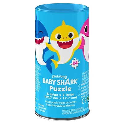 Baby Shark, Puzzle dans un tube, pour familles et enfants à partir de 4 ans