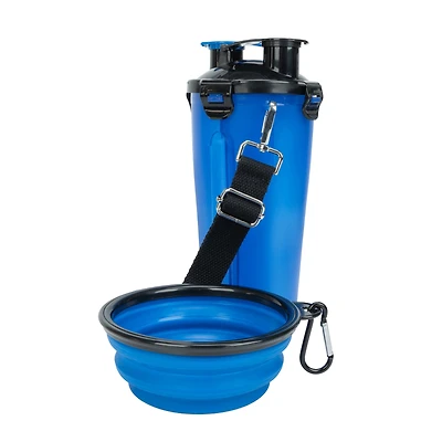 Perfect Solutions Duo Gobelet Et Bol Rétractable De Voyage Pour Animal Avec Bandoulière Ajustable