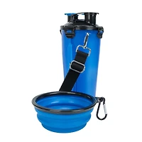 Perfect Solutions Duo Gobelet Et Bol Rétractable De Voyage Pour Animal Avec Bandoulière Ajustable