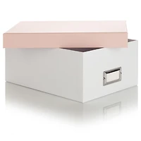 Pinnacle Frames and Accents Photo Box Pink and White