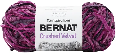 Bernat® Crushed Velvet™ Yarn, Polyester #5 Bulky, 10.5oz/300g, 315 Yards, Soft multi-tonal velvet yarn