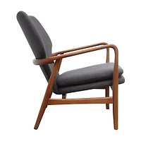 Plata Import Fabric Lounge Chair with Wood Legs