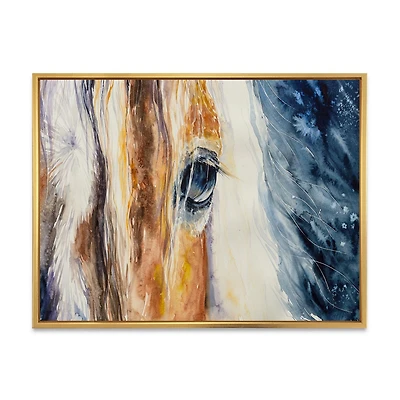 Designart Plan d'un beau Horses Eye I ART MURAL À CADRE FLOTTÉ