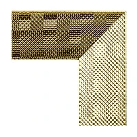 Hometrends Knurl 5x7in Brushed Brass Photo Frame, Decorative Tabletop and Wall Picture Frame, 5x7 in