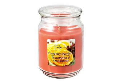 MAINSTAYS CRANBERRY MANDARIN 19OZ SCENTED JAR, 19oz / 538 grams