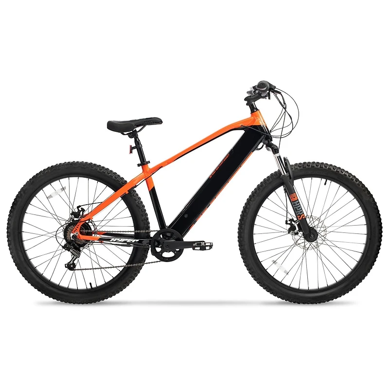 Hyper Bicycles 27.5" 36V Hero Lectro Electric Mountain Bike, Orange Black, Hyper 27.5" Hero E bike Mtn Org Blck