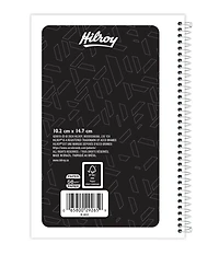 Hilroy® Lunix Memo Book, Side Bound 96 Pages, Black, Notebook