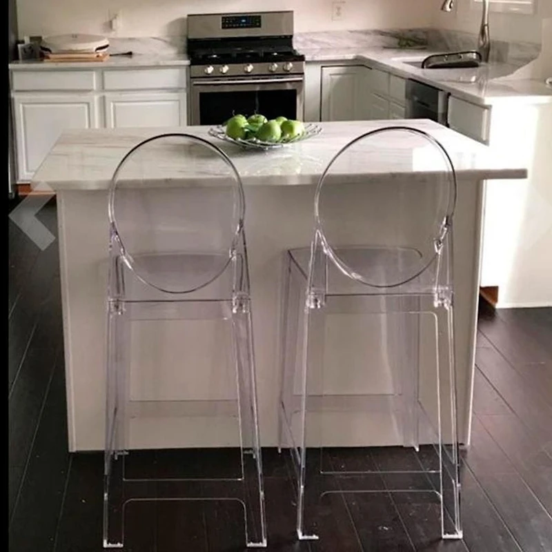 Heavenly Collection Clear Plastic Counter Stool For Dining Areas