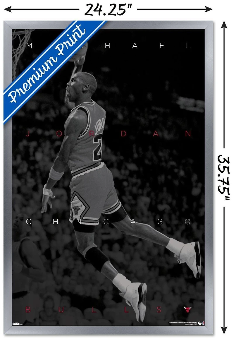 Michael Jordan - Black and White Wall Poster