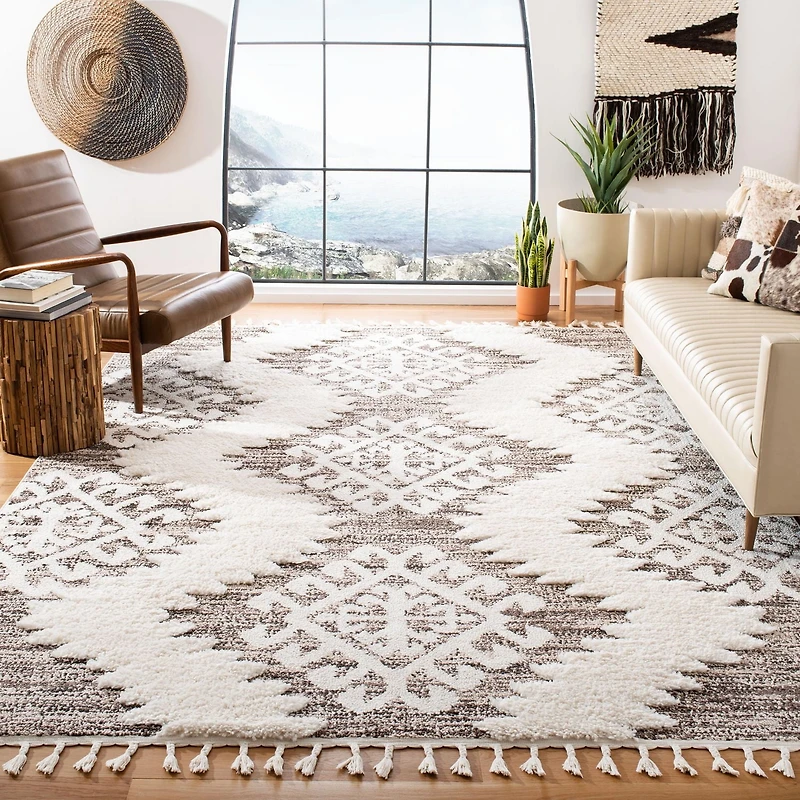 Safavieh Moroccan Tassel Desmond Tapis Géométrique Shag
