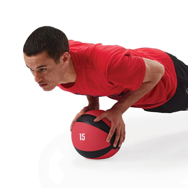 Reebok Delta 15 lb. Textured Medicine Exercise Ball, Rubber