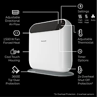 Honeywell HCE870WC ThermaWaveᵀᴹ 6 Ceramic Technology Heater