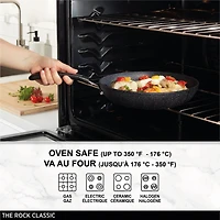Starfrit The Rock Classic Poêle anti-adhésive avec poignée – Aluminium forgé durable – Va au four – Sans PFOA – Facile à nettoyer