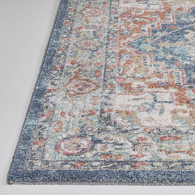 Cranfield Red and Blue Woven Area Rug