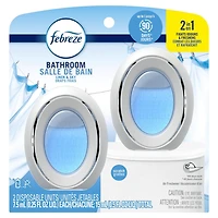 Febreze Bathroom Air Freshener, Odor-Fighting, Linen & Sky Scent, 15ML
