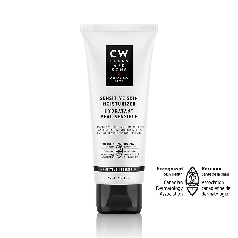 CW Beggs and Sons Sensitive Skin Moisturizer, Soothes and protects sensitive skin, 75 mL