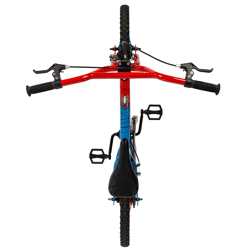 Vélo Spiderman de Huffy Marvel, 18 pouces pour garçons, rouge et bleu