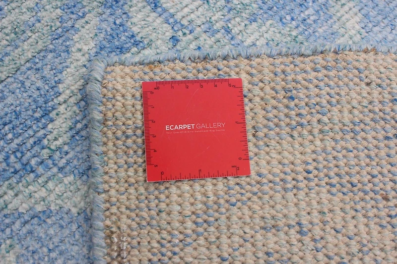 ECARPETGALLERY 4'11" x 7'9" Transitional Jules Oushak Hand-knotted Area Rug for Living Room, Dining Room and Bedroom in Blue