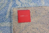 ECARPETGALLERY 4'11" x 7'9" Transitional Jules Oushak Hand-knotted Area Rug for Living Room, Dining Room and Bedroom in Blue