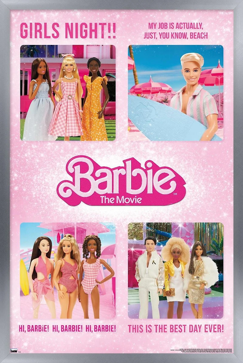 Mattel Barbie: The Movie - Quote Grid Wall Poster, 22.375" x 34"