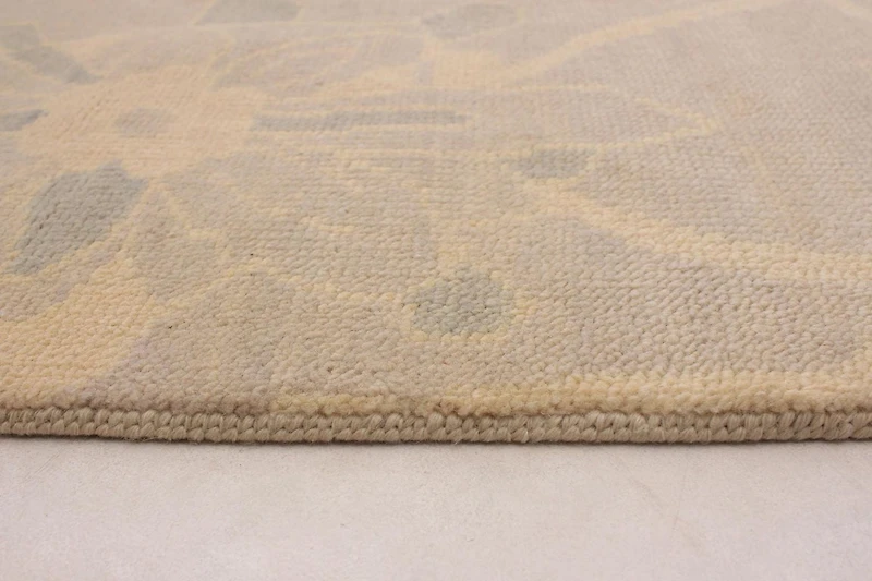 ECARPETGALLERY Tapis Noué à la Main pour Salon, Salle à Manger et Chambre à Coucher Floral Collection Oushak Prestige 5'2" x 7'10" en Ivoire