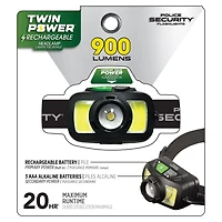 Police Security 900 Lumen Twin Power Headlamp