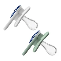 Dr. Brown’s® Advantage™ 100% Silicone, Glow in the Dark Pacifier Sunset Blue Ocean 0-6M, 4 pack, 4 Pack