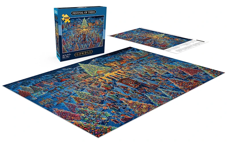Buffalo Games Dowdle Festival of Trees 1000-Piece Interlocking Jigsaw Puzzle for Adults Ages 14-99 Years