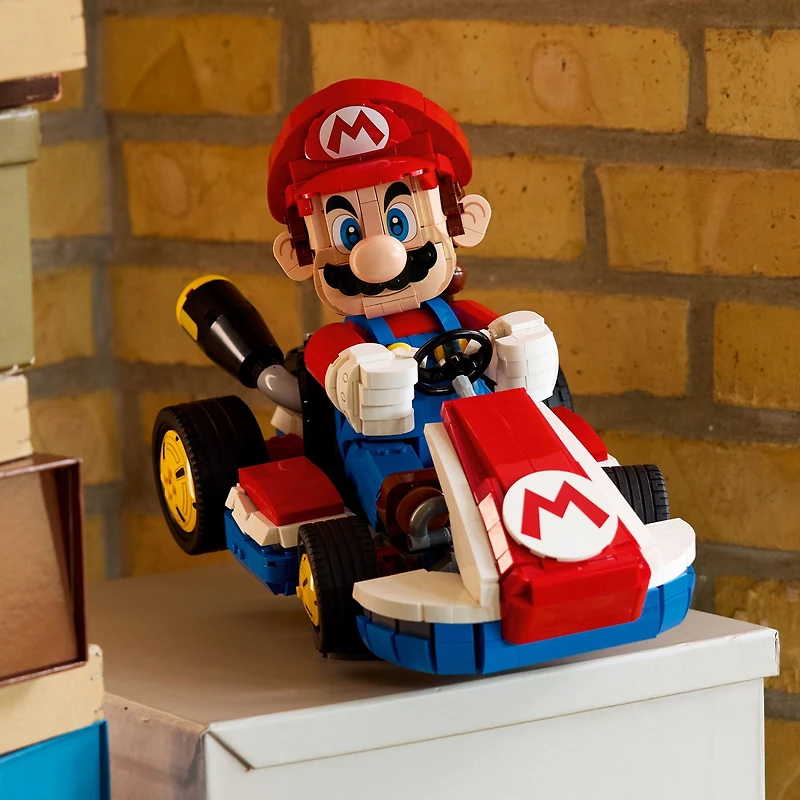 LEGO Super Mario: Mario Kart – Mario & Standard Kart 3D Puzzle for Adults - DIY Book Shelf & Room Decor for Men & Women, Ages 18+ - Arts & Crafts for Adult Gamers - Birthday Gift Idea - 72037